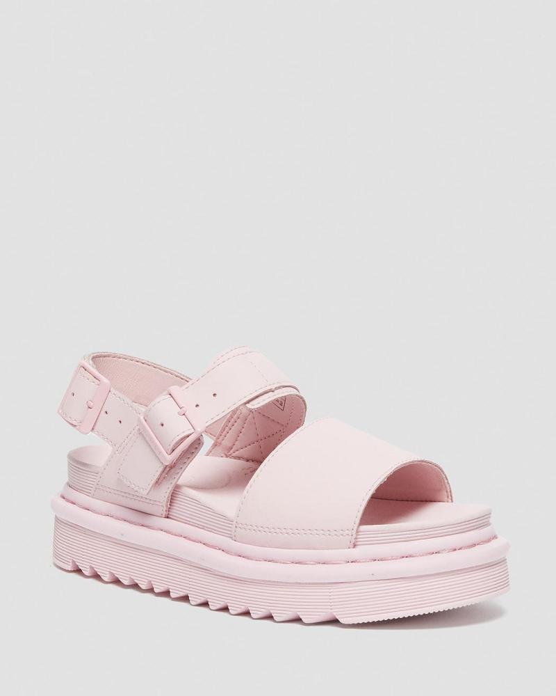 Dr Martens Voss Mono Hydro Leren Gladiator Sandalen Dames Roze | NL 483BEX